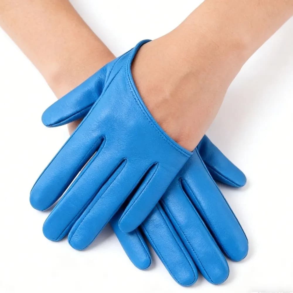 Fashion Fingerless Half-palm Gloves PU Leather Hip Pop Five Finger Mittens Solid Color Punk Patent Leather Gloves Cosplay