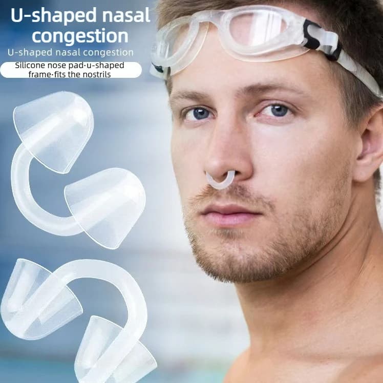 Adult Nose Clip Swimming Anti Water Leak Silicone Snorkeling Non Slip Transparent