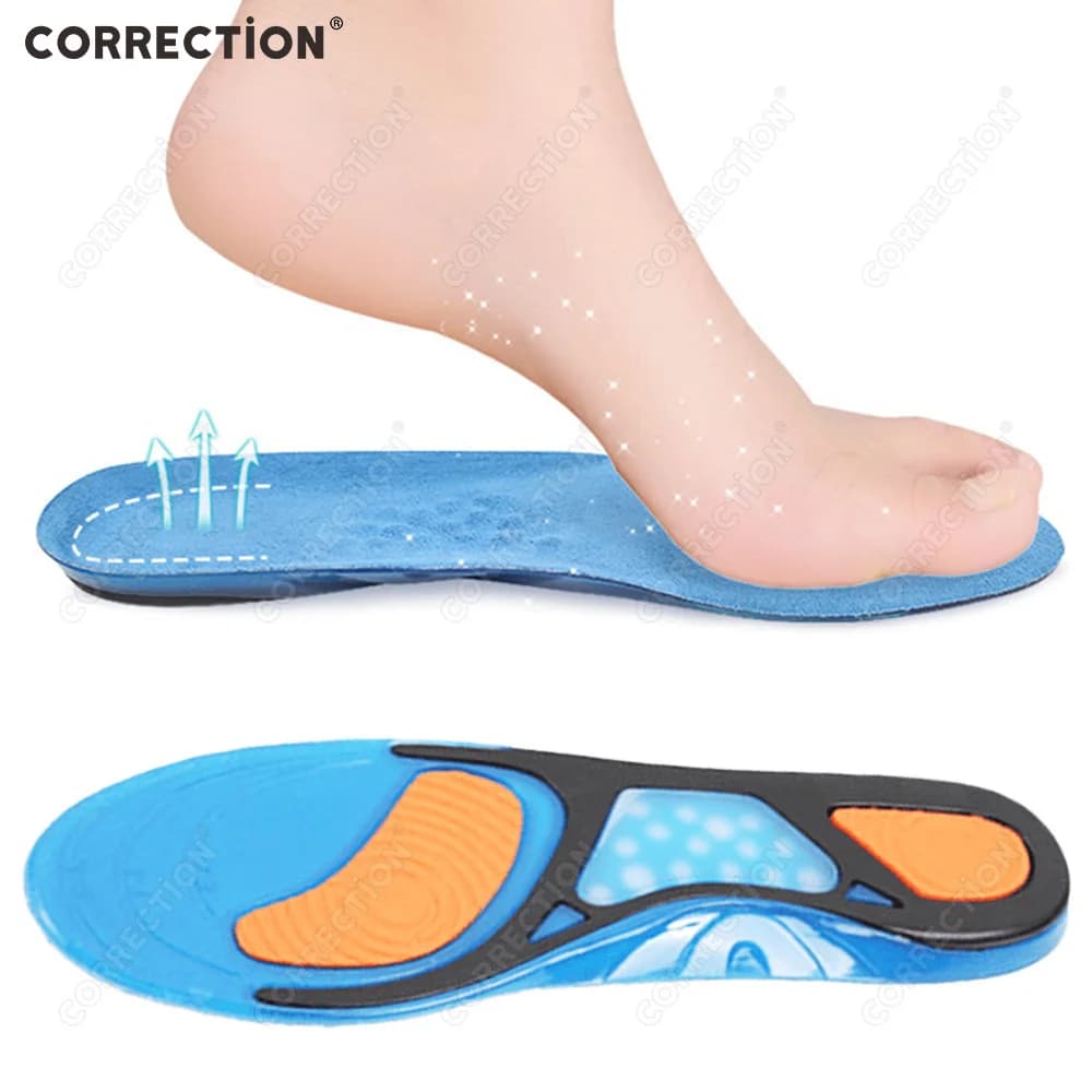 Solette in Silicone CORRECTiON GEL per Scarpe, Supporto Ortopedico per Arco Plantare, Morbide, Antiscivolo, Assorbimento Urti, per Uomo e Donna, Cura dei Piedi