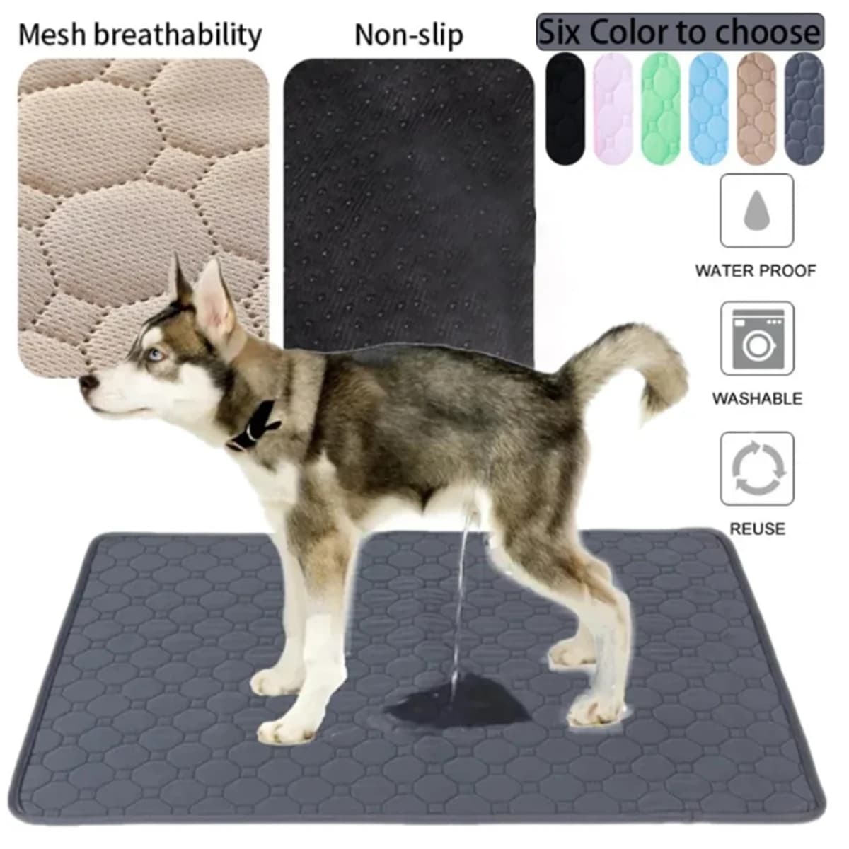 Reusable Absorbent Mat and Washable for Dogs, Urina Mat, Auto Seat Raincoat, Floor, Sofa, Puppies and Cats, Pet Accessories