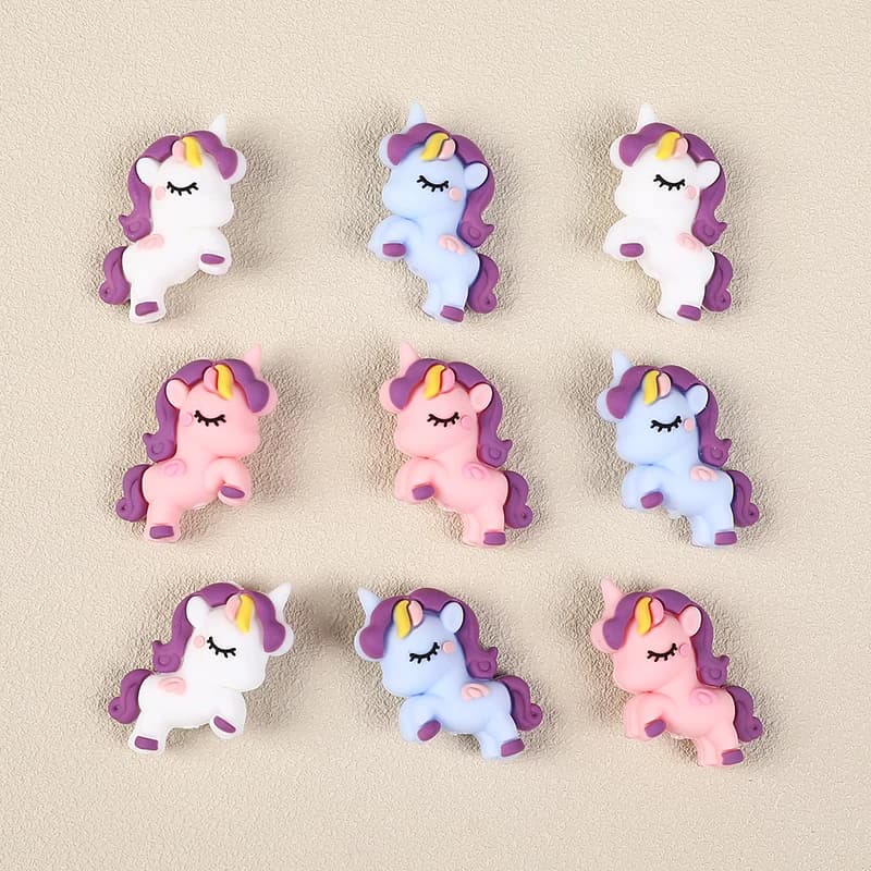 20 pezzi di animali 3D perline in silicone stereo a forma di cartone animato per la creazione di gioielli fai da te penna portachiavi collana accessori perline in silicone
