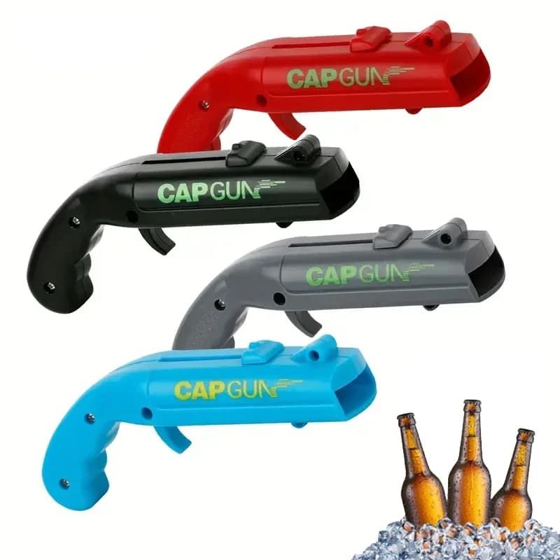 1 Pz Apri di Birra Bottiglia Tappo Volante Lanciatore Sparatutto Gioco di Bere Del Partito Giocattolo Gadget Da Cucina Accessori Bar Destapador Pistola