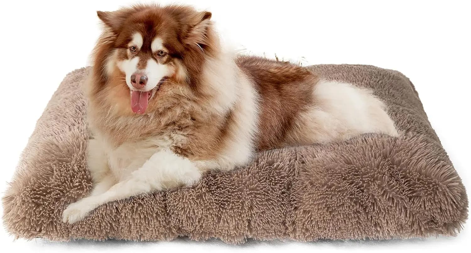 Cuscino XXL per Gabbia per Cani, Letto in Finta Pelliccia per Cani di Taglia Extra Large, Tappetino Calmante Anti-Ansia Lavabile con Base Antiscivolo