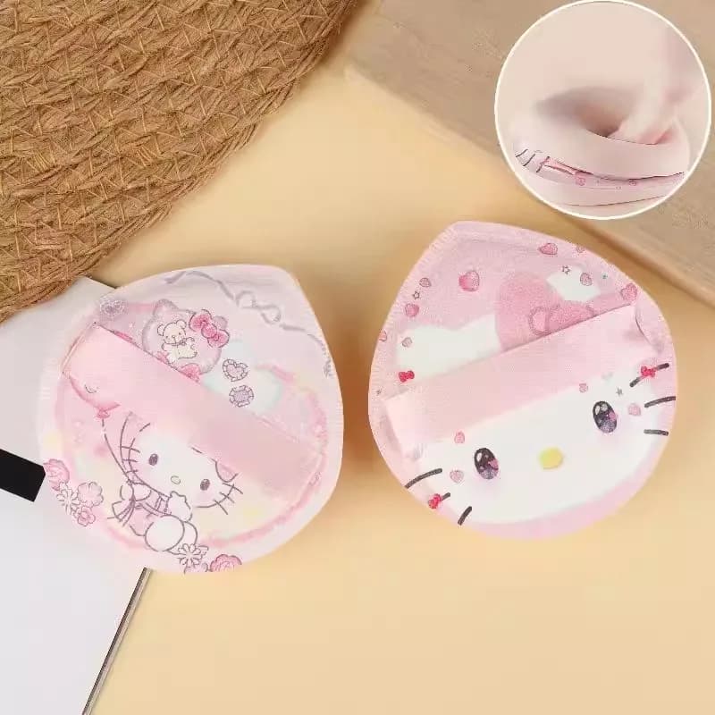 Simpatico Spugnetto per Trucco Sanrio Hello Kitty, Applicatore per Cipria e Correttore, Morbido Cotone Elastico per Base Viso, Strumento Cosmetico di Bellezza