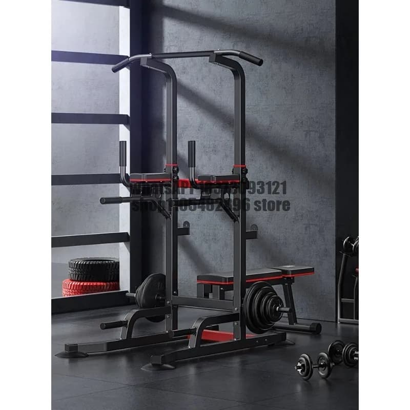 Horizontal bar indoor pull-up device, floor-to-ceiling stretch rod parallel bar frame, fitness equipment