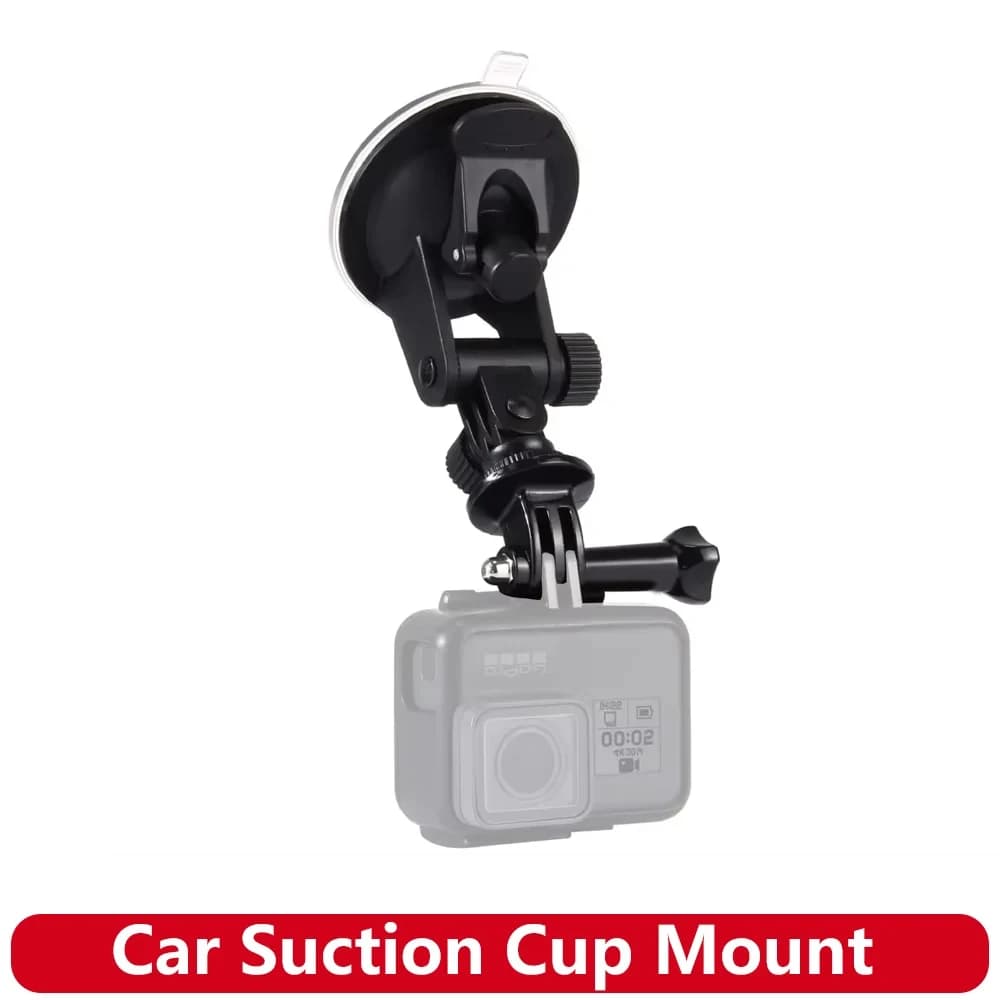 Universal 360 ° Rotating suction cup holder for action chamber, DVR for car on windscreen - Safe fixing bracket for driving registration