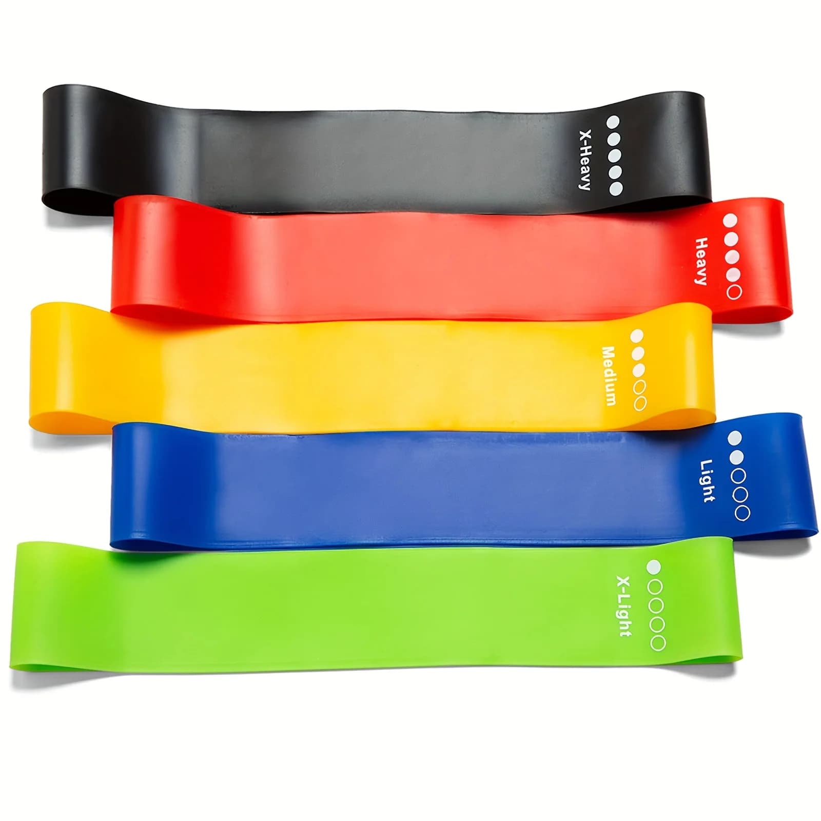 5-piece strength, exercise bands, fitness bands for the whole body, hips, legs, arms, stretching, home gym, fitness, yoga and pilates