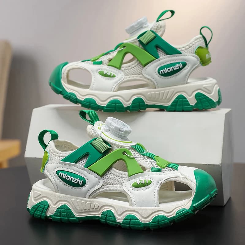 Scarpe da spiaggia per bambini Sandali protettivi con punta in rete estiva comodi e traspiranti Sandali da esterno alla moda per bambini