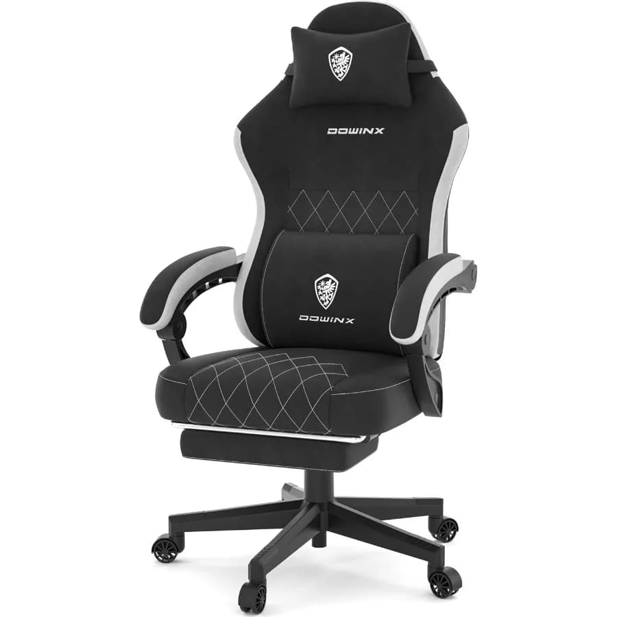 Sedia da gioco ergonomica con cuscini a molle insacchettate e supporto lombare per sedia da ufficio con schienale alto per adulti con collegamento regolabile