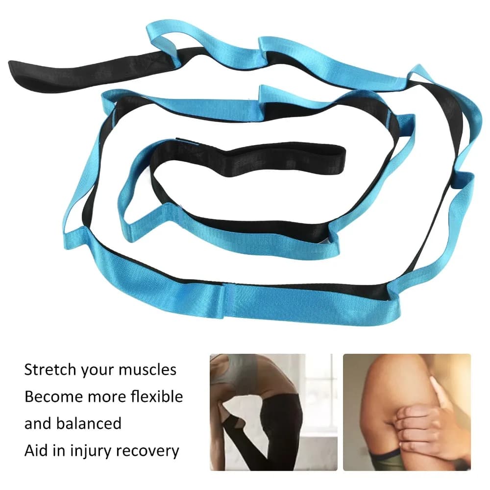 Stretch nylon strap, non-elastic, extended length, resistance belt, belt style, robust texture, nylon traction belt