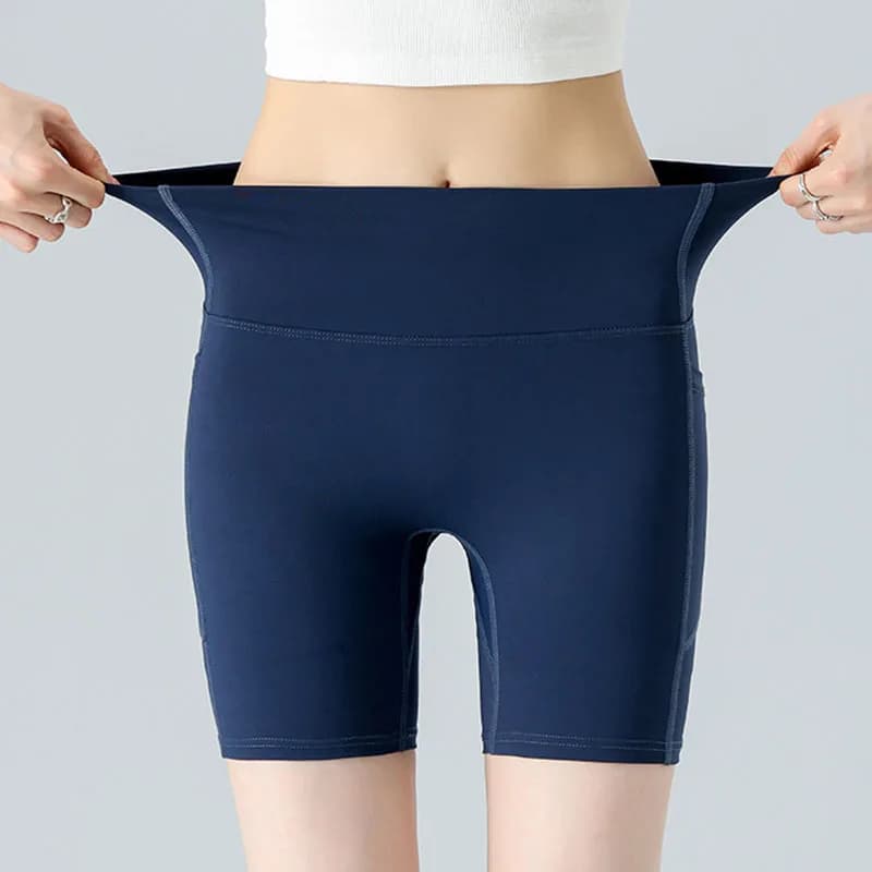 Pantaloncini Yoga Elastici Morbidi da Donna, Modellanti per Glutei, per Palestra Corsa Allenamento, Aderenti Traspiranti con Tasche, Pantaloncini da Ciclismo