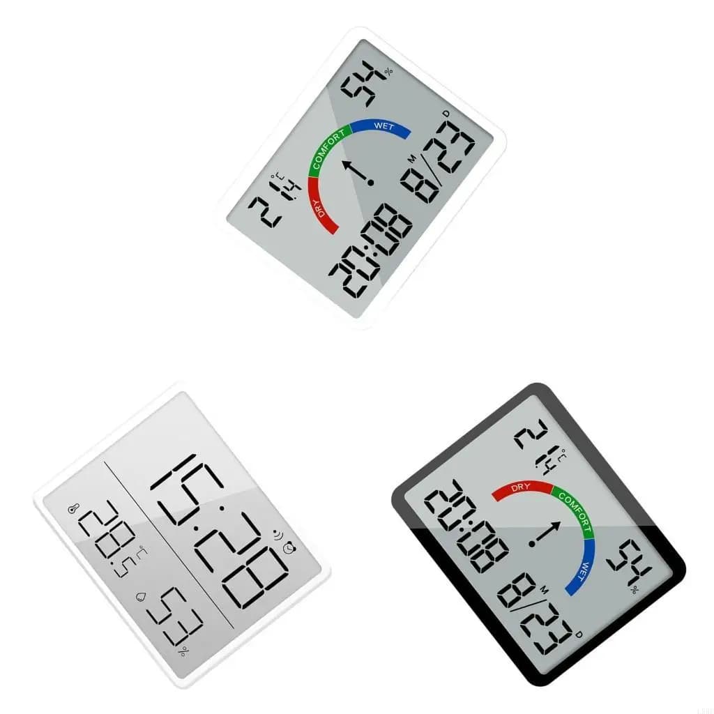 L9BE Orologio da parete digitale moderno Sveglia silenziosa alimentata a batteria Display digitale per soggiorno, cucina, facile