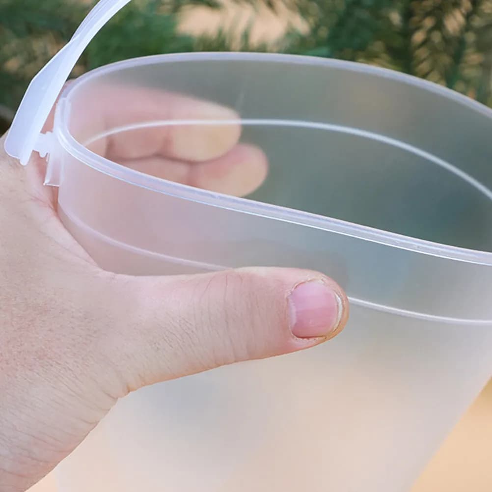 Set di 5 Lavapennelli Trasparenti Rotondi, Contenitore in Plastica Rinforzata per Miscelazione, Pulizia e Conservazione