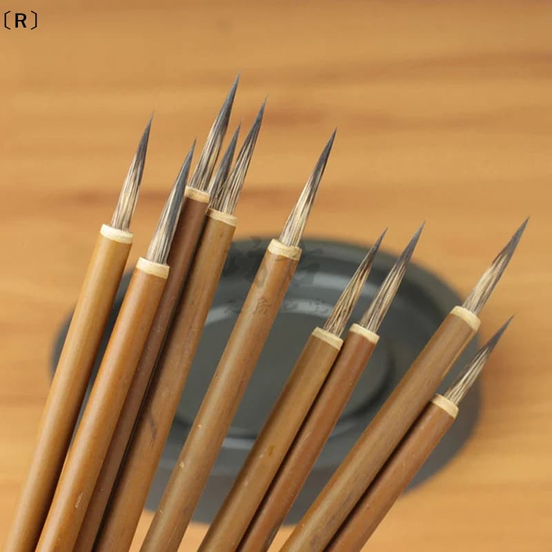 〔R〕3pcs/set Hair Brush Weasel Pen Hook Line Paint Brush Chinese Calligraphy Brush〔Winter2〕