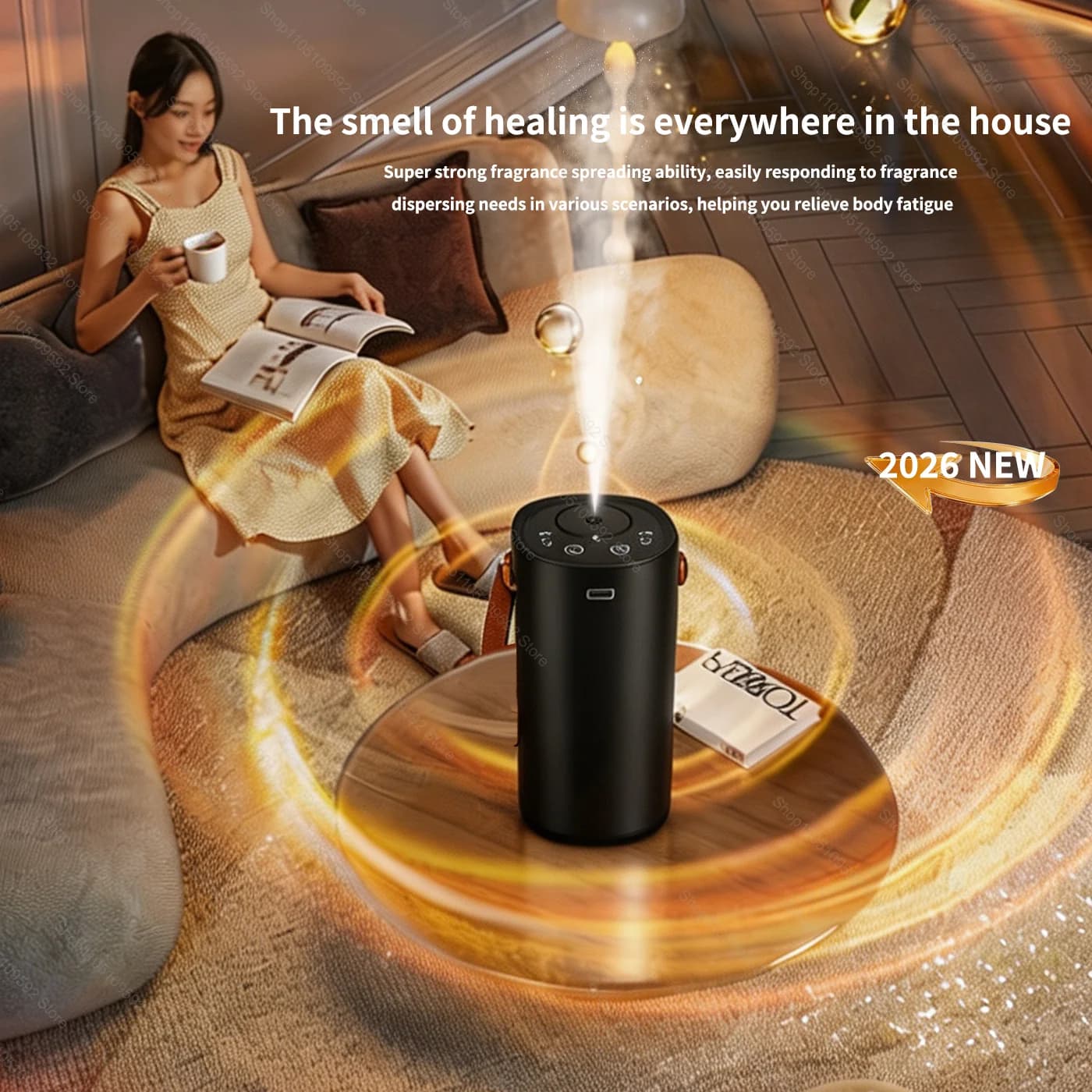 Car Aroma Diffuser Machine USB Rechargeable NEW Portable Room Fragrance Diffuser Smell For Home Electric Aromatherapy Machine