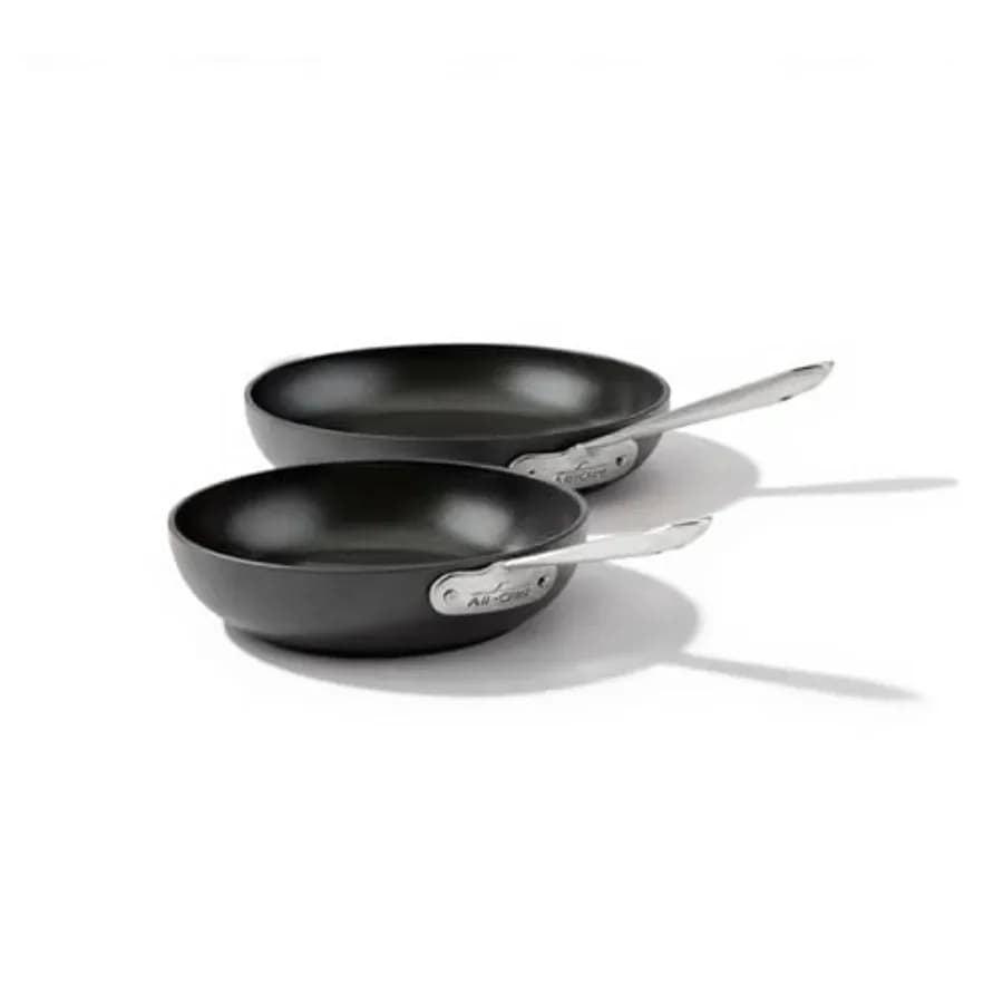 Padella Antiaderente HA1 in Alluminio Anodizzato Duro, 8, 10 Pollici, per Induzione, Adatta al Forno e al Grill 500°F, Set Pentole e Padelle, Padelle da Cucina, Ski