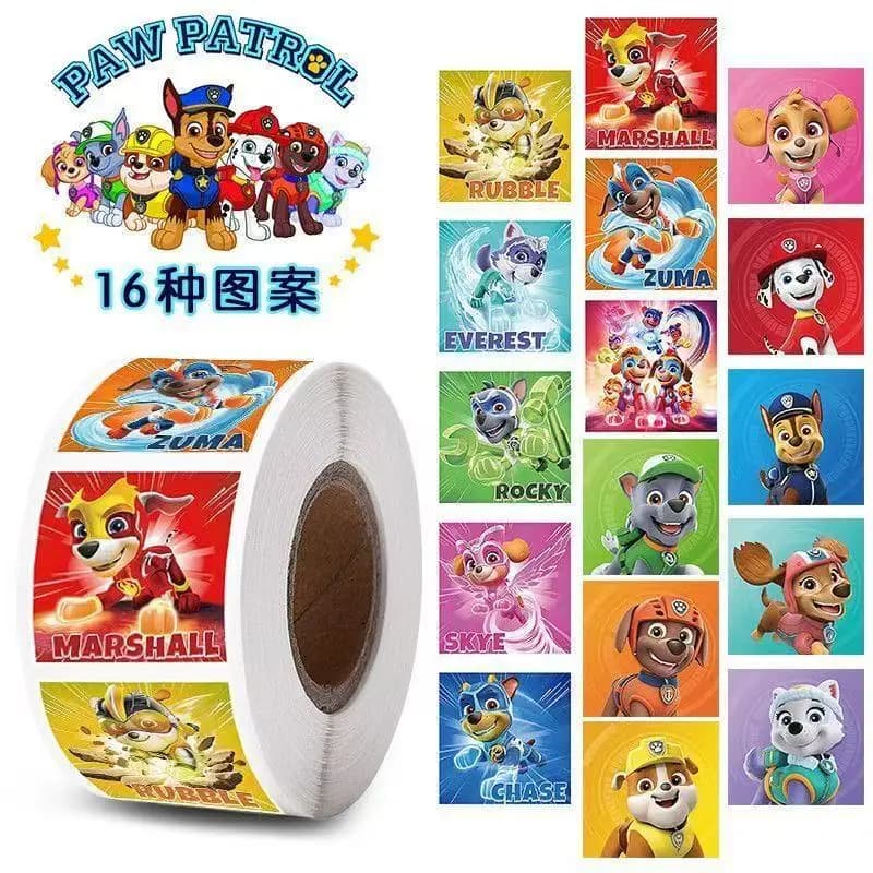 300/500 Pezzi Adesivi Sigillanti PAW Patrol Anime, Decalcomanie a Cartone Animato per Premi, Giocattoli, Regali, Impermeabili, Fai da Te, Cancelleria, Laptop, Valigie, Telefono