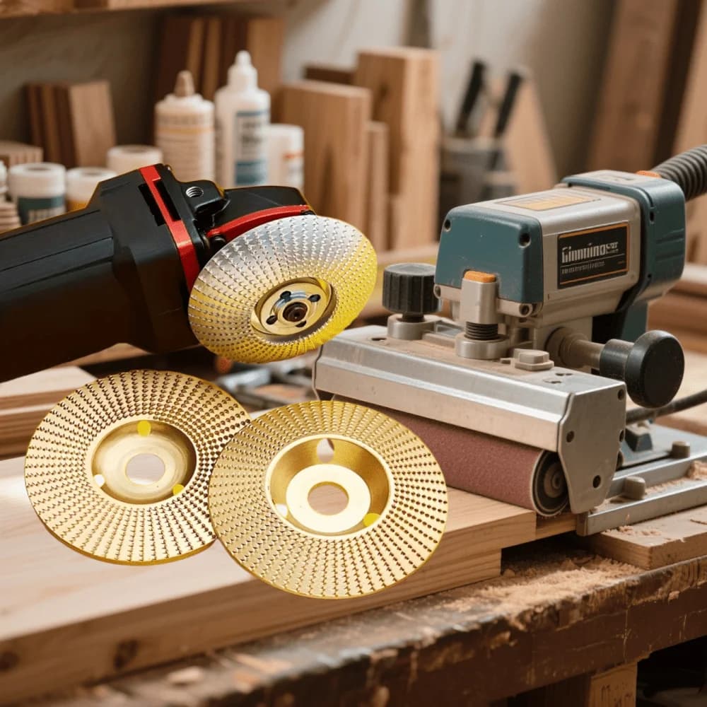 Set di 3 Dischi Abrasivi per Intaglio del Legno, Lucidatura Fine di Superfici Curve, Accessori Durevoli per Smerigliatrice Angolare per Lavorazione del Legno di Pino