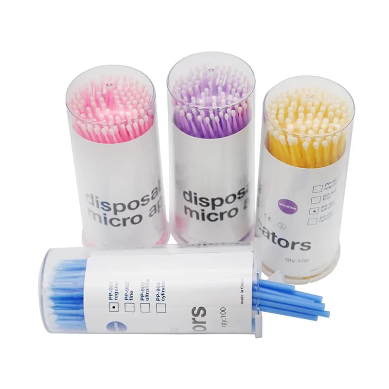 100 pz Usa E Getta Micro Pennello Mascara Bacchette MicroBrush Applicatore Bacchetta Ciglia Spazzole Estensione Ciglia Donne Strumenti di Trucco