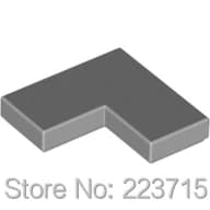 *Piastrella angolare 2x2* 50 pezzi fai da te illumina blocco mattone parte n. 14719, compatibile con altre particelle assemblate
