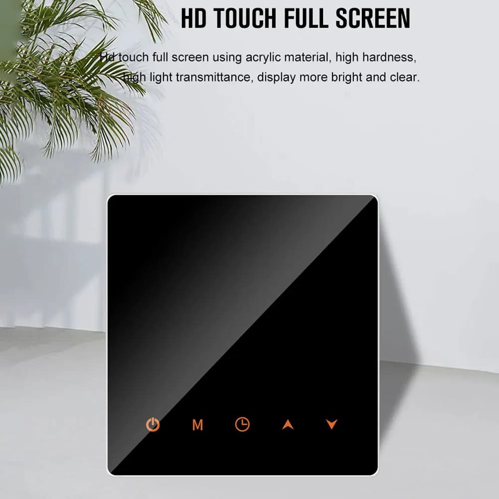 Termostato per riscaldamento a pavimento intelligente telecomandato con ampio display LCD Blocco di sicurezza per bambini e prestazioni stabili