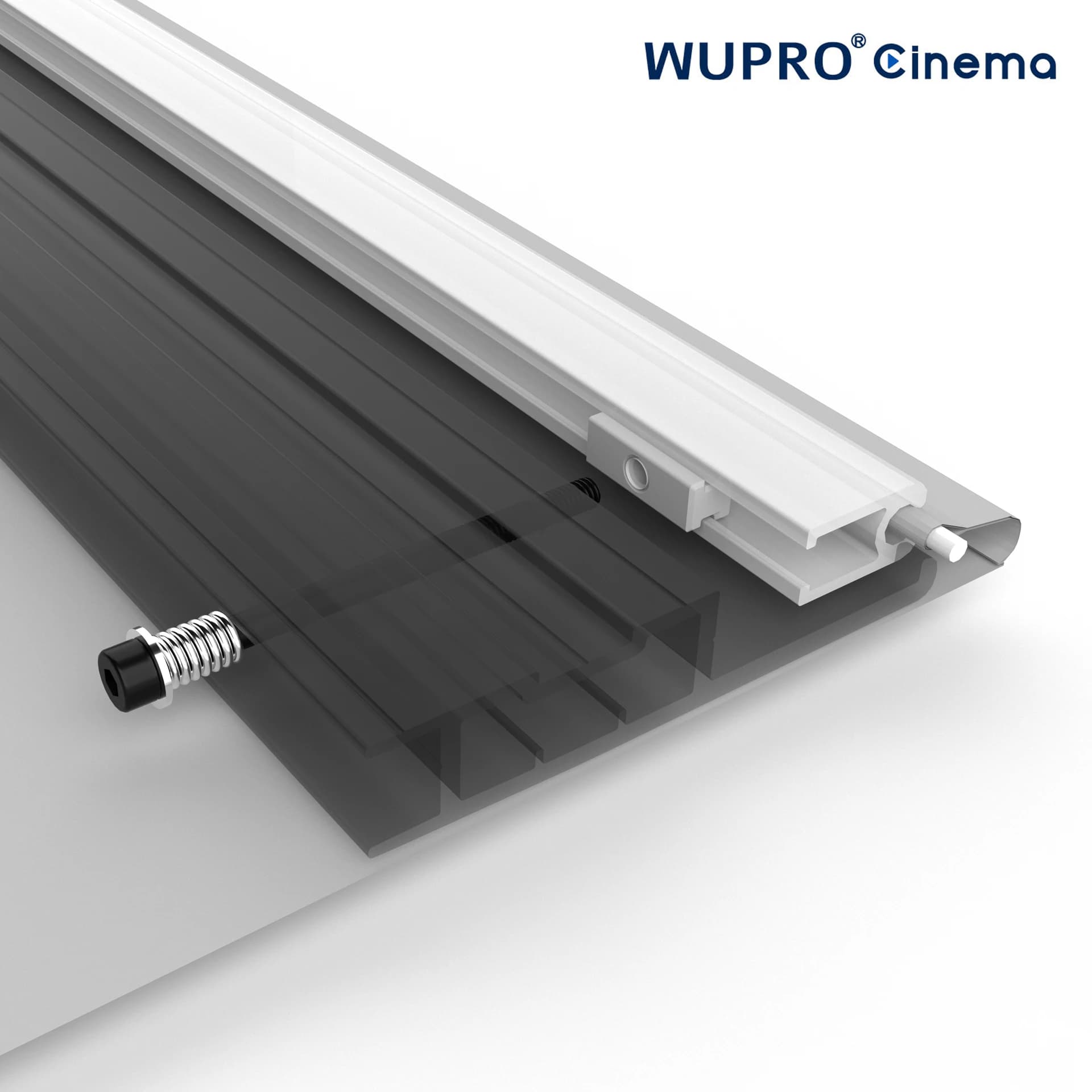 Schermo di proiezione grande CBSP lenticolare a livello cinematografico Wupro da 100/120/150 pollici Schermo per proiettore a cornice fissa UST montato a parete 16:9