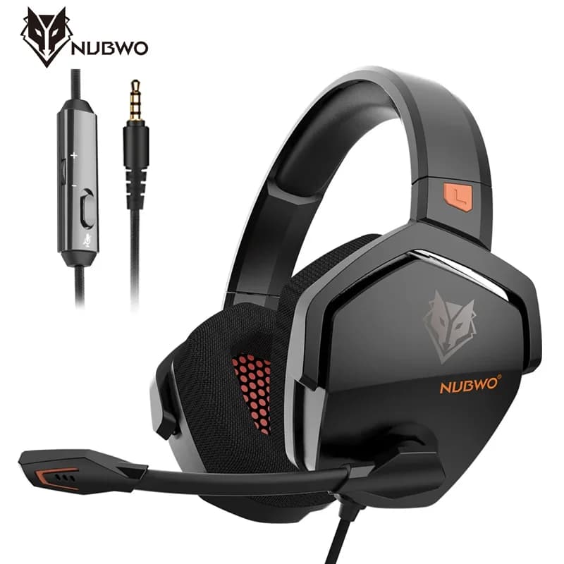 NUBWO N16 Cuffie Gamer HIFI Microfono con cancellazione del rumore Suono stereo Design confortevole Indossare cuffie da gioco per PS5, PS4, Xbox One