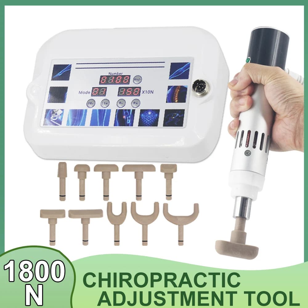 Electric Gun for Chiropractic Correction 1800N, Massage and Relaxation Tool, Spinal Pain Relief, Latest Version