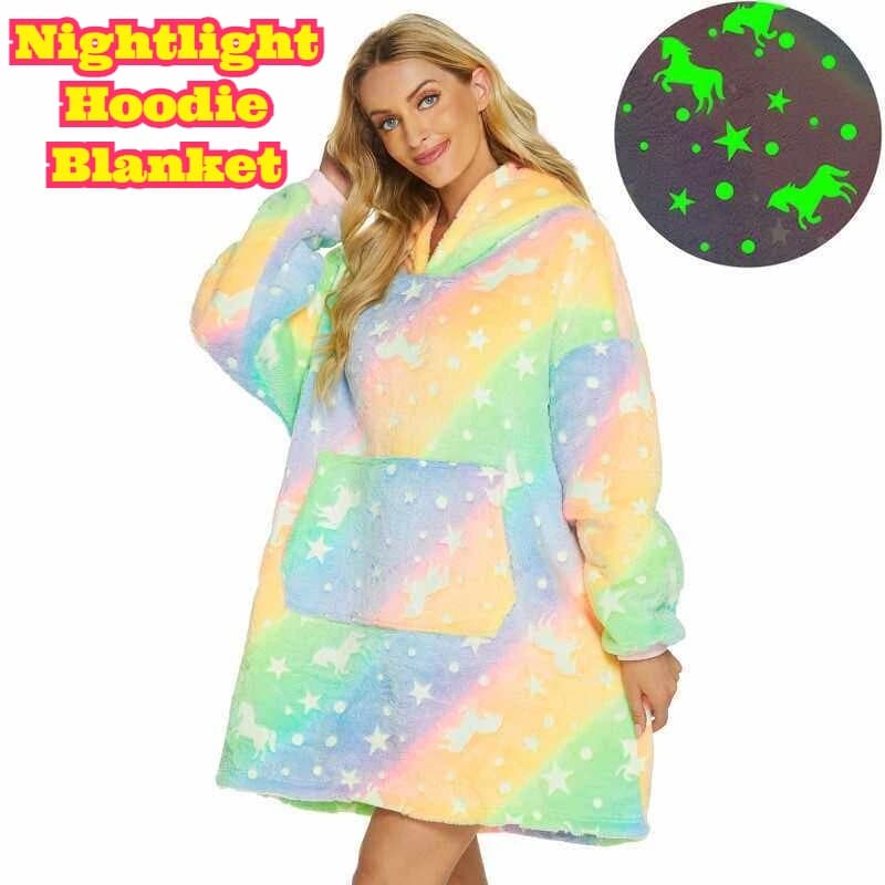 Felpa con Cappuccio da Donna Foderata in Pile, Design Fluorescente al Buio, Materiale in Flanella per Coppie, Calda e Confortevole per Autunno e Inverno