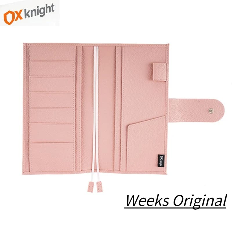 OX KNIGHT 2026 Nuovo Planner Originale con Copertina in Pelle Lychee, Taccuino Originale per Hobonichi con Tasca Posteriore, Diario