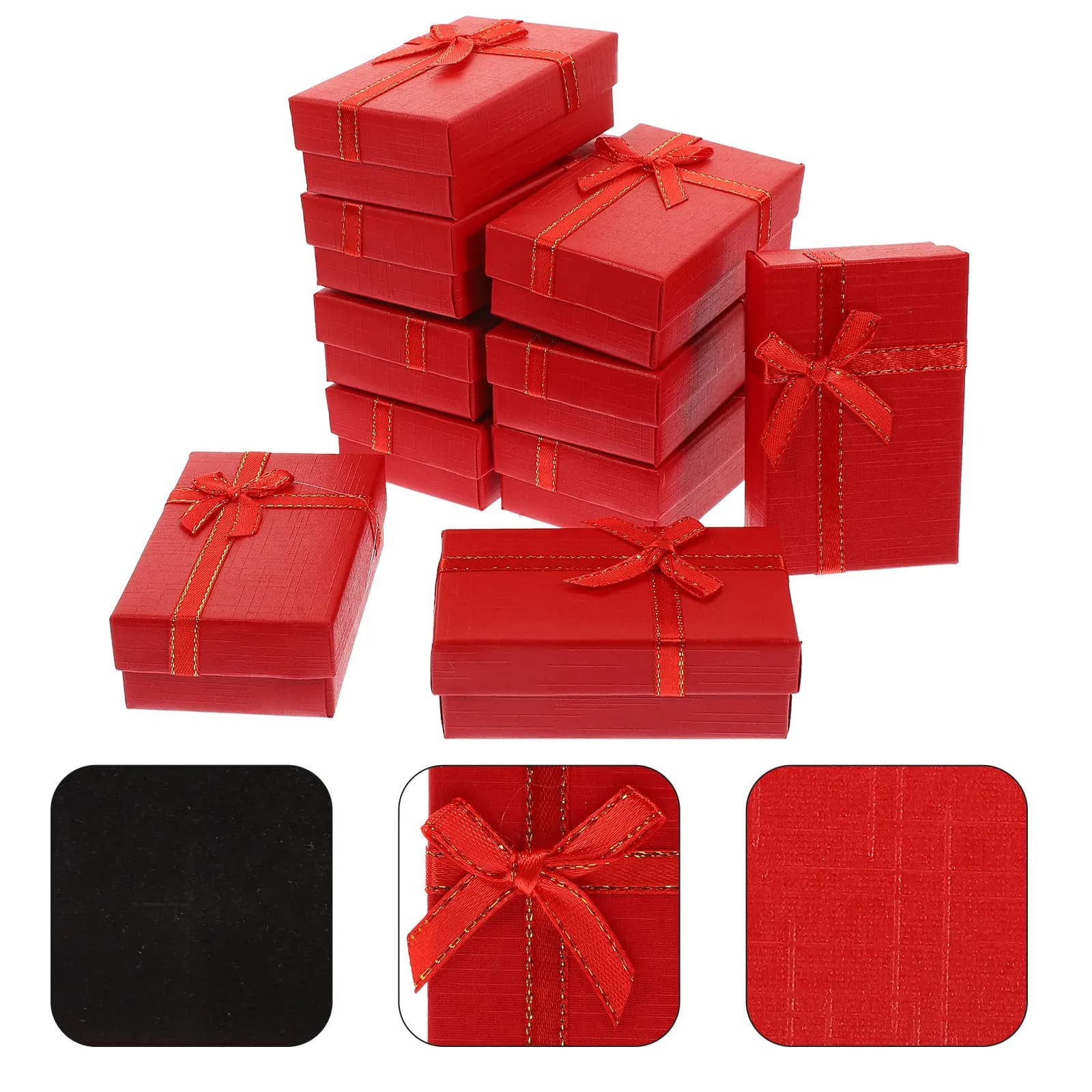 Set di 24 Eleganti Scatole Regalo per Gioielli, per Anelli, Orecchini, Collane e Ciondoli, Custodia Portatile da Viaggio e Espositore da Tavolo
