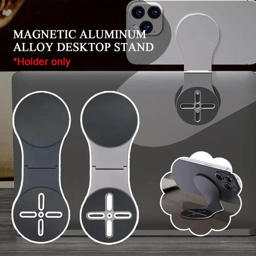 Magnetic Foldable Detachable Phone Holder Multifunctional Laptop Side Mount Desktop Monitor Car Tripod Stand For Office Outdoor