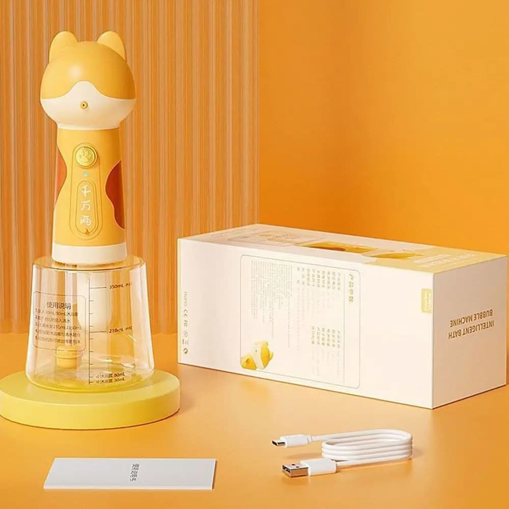 Dispenser Automatico di Sapone Elettrico USB per la Pulizia e il Bagno dei Cani, Macchina per Schiuma Senza Fili Portatile