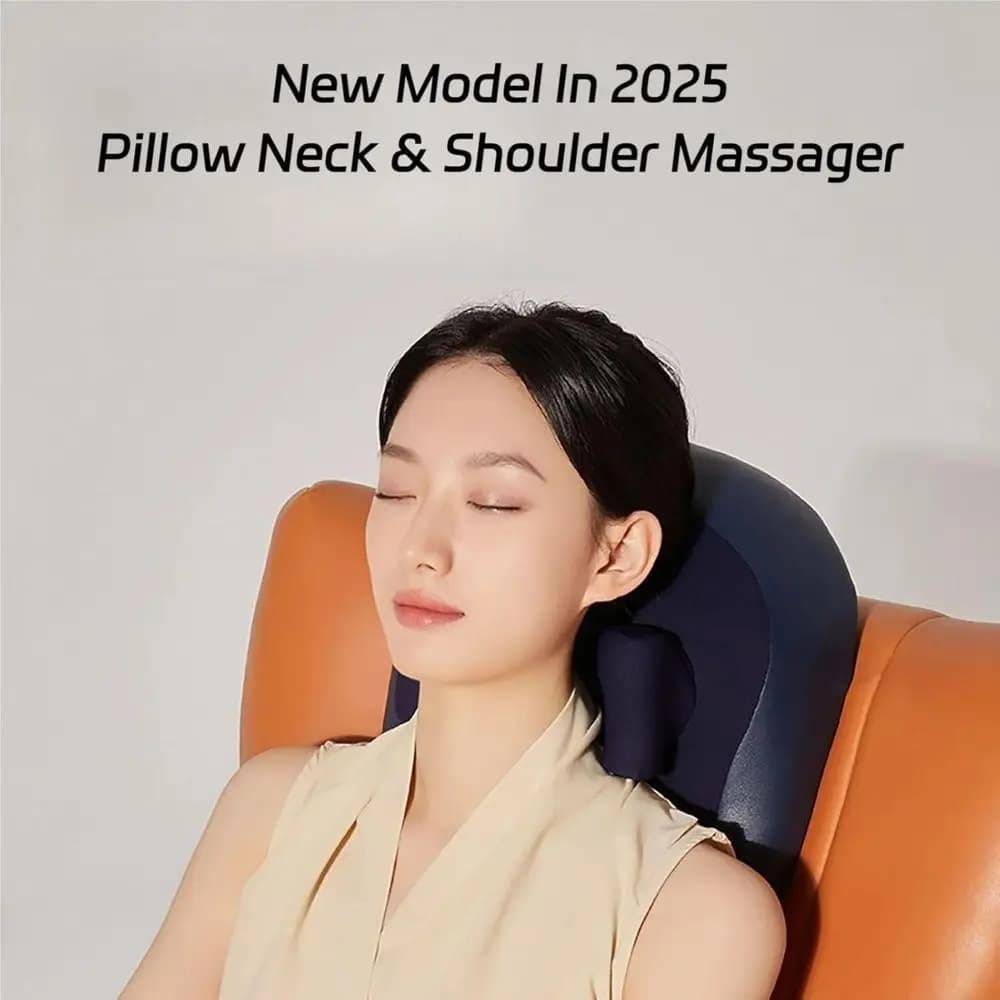 Full-Body Use Pillow Neck & Shoulder Massager Ultra-Quiet Deeply Relax Neck 4D Neck Massager Three Modes Adjustable Strength