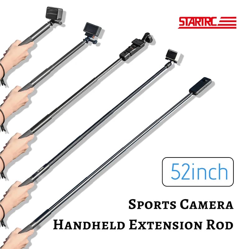 Selfie Stick 1.32m Bastone di estensione per immersione subacquea per GoPro Max 13 12 11 Insta360 X5 X4 GO3 Ace Pro DJI OSMO 360 Action