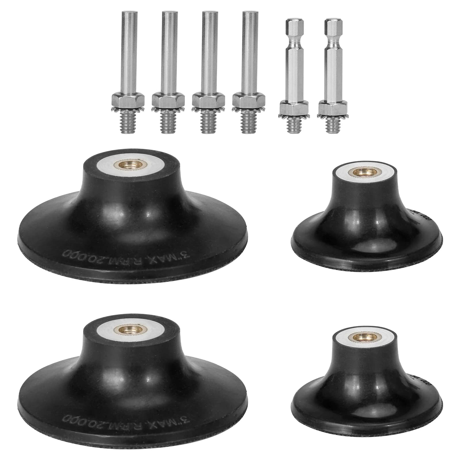 SIFANG Supporto per dischi abrasivi Roll Lock da 1/2/3 pollici, supporto, adattatore a cambio rapido, 2 pezzi, steli da 1/4 pollici