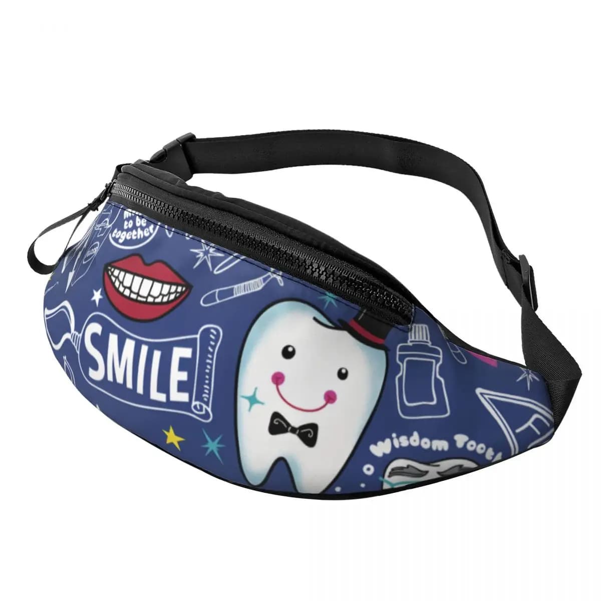 Marsupio personalizzato per denti freddi, dentista, odontoiatria, uomo, donna, marsupio a tracolla per viaggi, ciclismo, telefono, custodia per soldi
