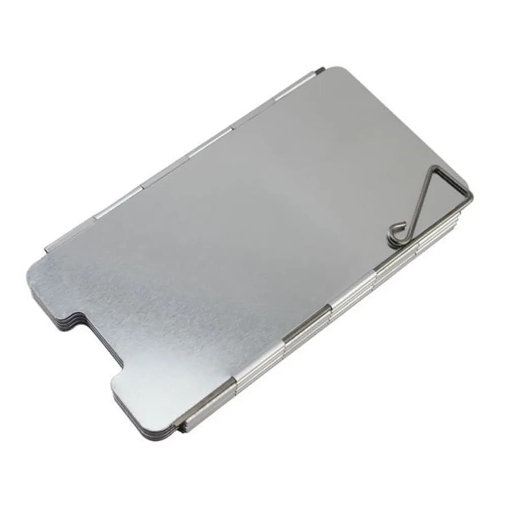 Aluminum Alloy Portable Camping Stove Windscreen Foldable Space Saving Fuel Efficient Windshield for Hiking Outdoor Cooking