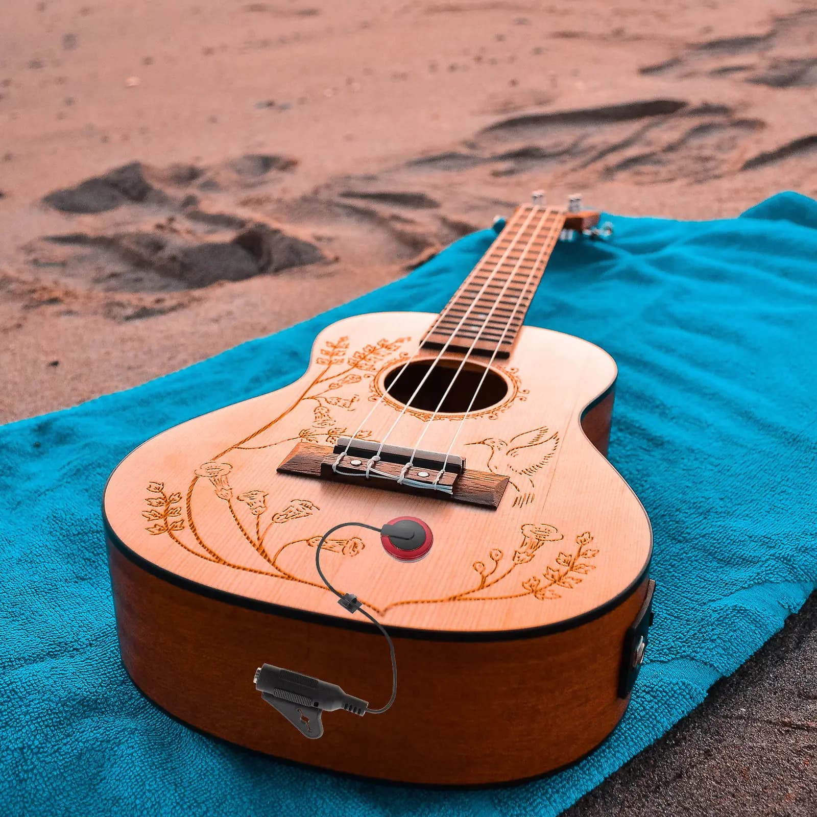 1 Pezzo Trasduttore Universale per Pickup, Dispositivo Amplificatore Audio Portatile per Chitarra Acustica, Ukulele, Violino, Mandolino, Banjo