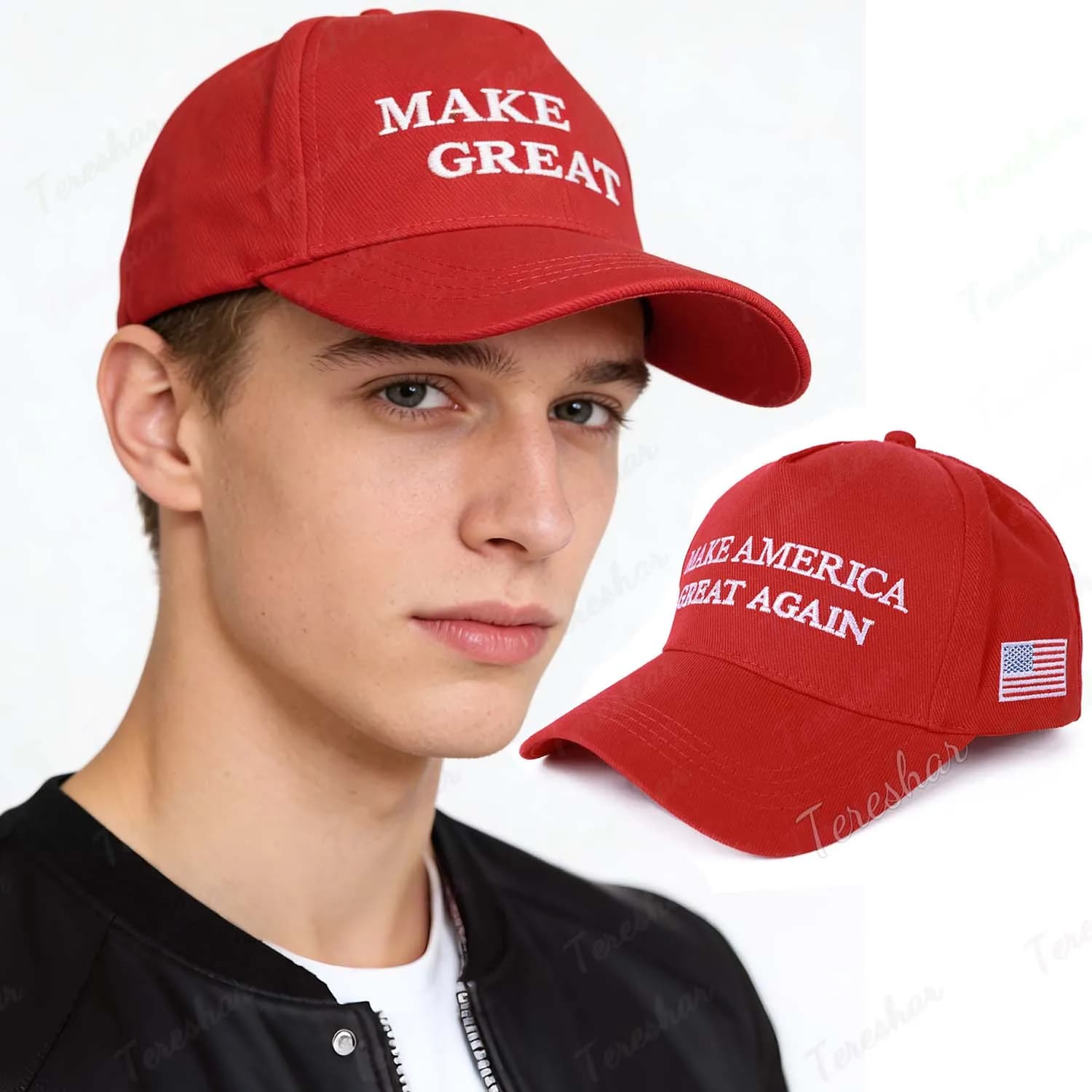 New Synthetic Baseball Hat Four Seasons, Elegant Red, Versatile, Fashion in European and American style