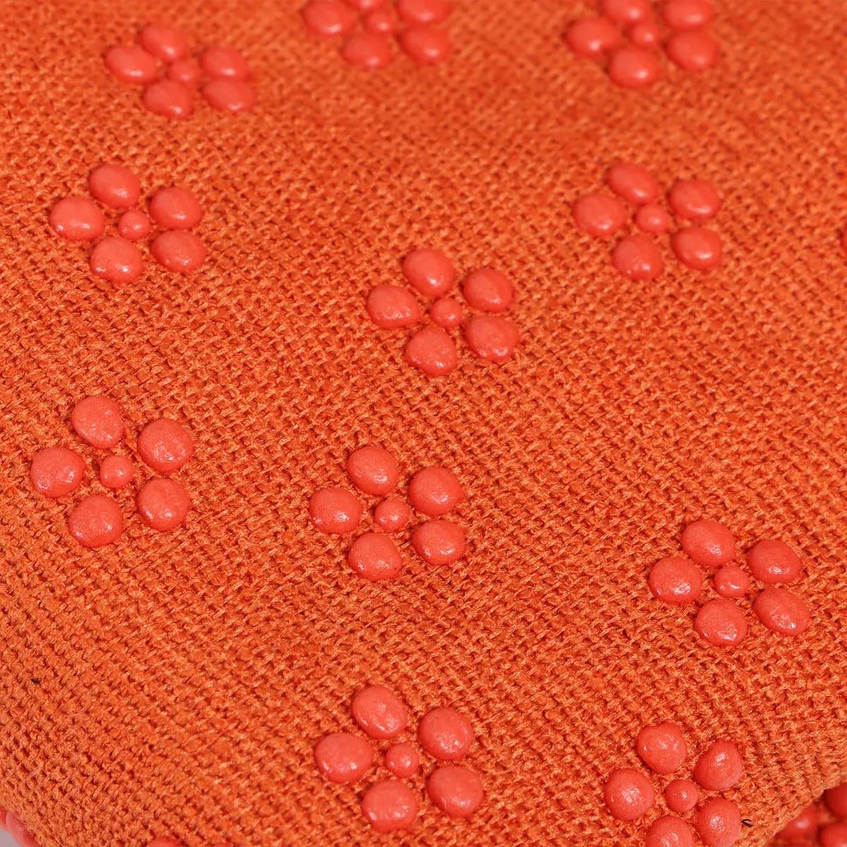 Tappetino Fitness 1 Pezzo, Tappetino Yoga Antiscivolo con Punti a Fiore di Prugna 183x61cm, Coperta Leggera per Esercizi Pilates, Coperta Pilates Arancione