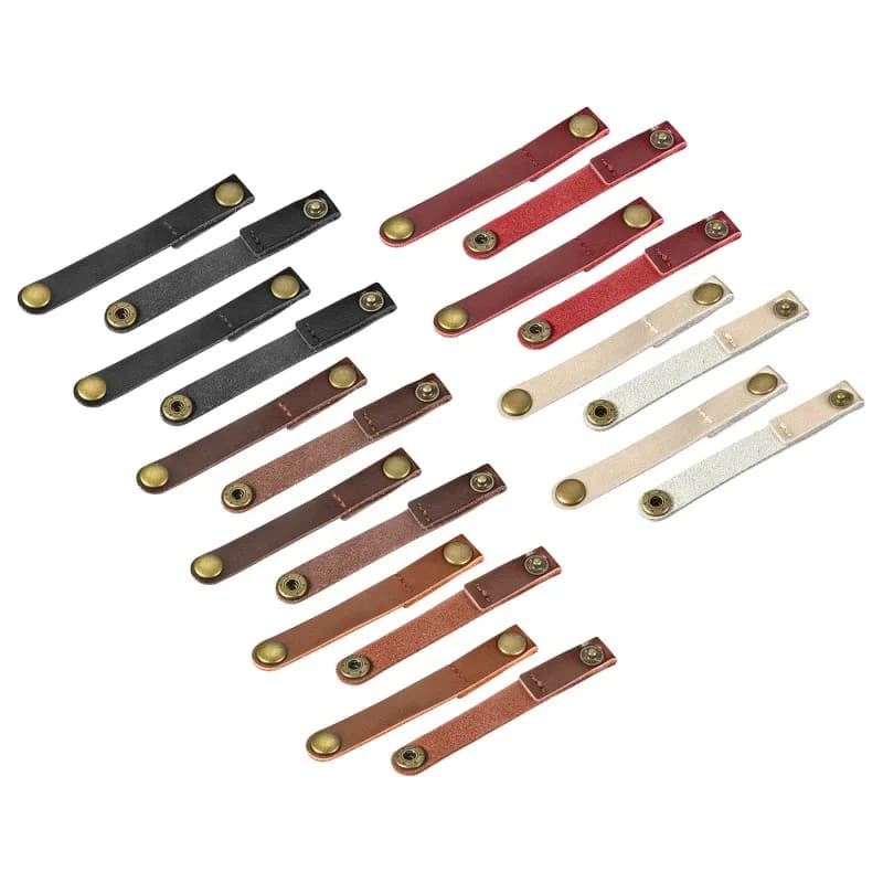 2026New Leather Cable Straps Cable Tie Wraps Cord Management Holder Keeper Cord Organizer for USB Cables Headphone Wires