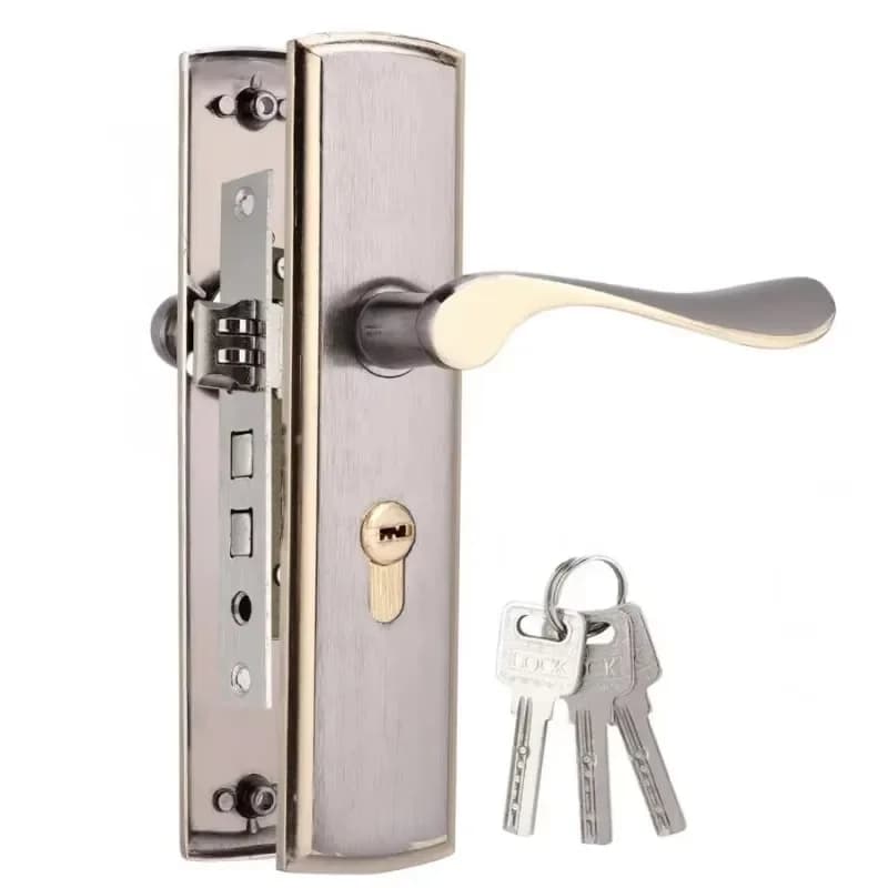 Serratura della maniglia della porta d'oro serratura della porta interna della casa silenziosa sblocco della chiave per la porta di sicurezza domestica camera da letto interna soggiorno cucina