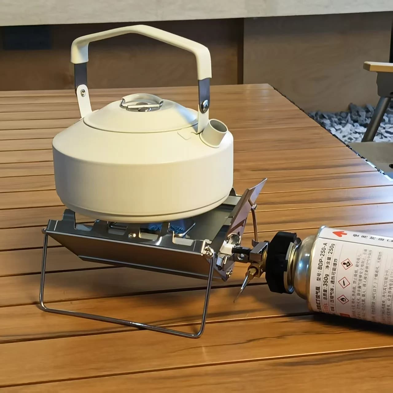 Vendita all'ingrosso leggero mini fornello a gas pieghevole portatile campeggio zaino in spalla picnic acciaio metallo propano carburante