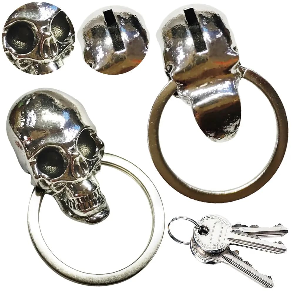 Coprichiave con teschio demone in metallo Accessorio chiave decorativo Coprichiave universale modificato Ciondolo chiave con teschio demone per moto