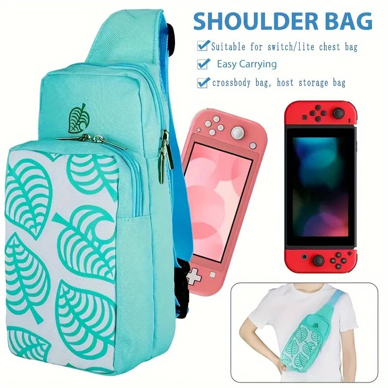 Simpatica borsa da viaggio per Switch/OLED/Lite, per accessori per giochi Animal Crossing Console e caricatore dock