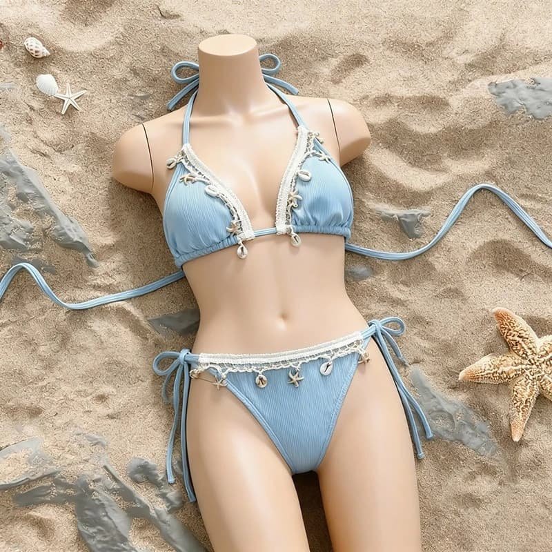 Nuovo Set Bikini Elegante Stile Spiaggia per Donne, Costume da Bagno Sexy Kawaii Spice Girl, Outfit Estivo Casual Y2k alla Moda e Aderente