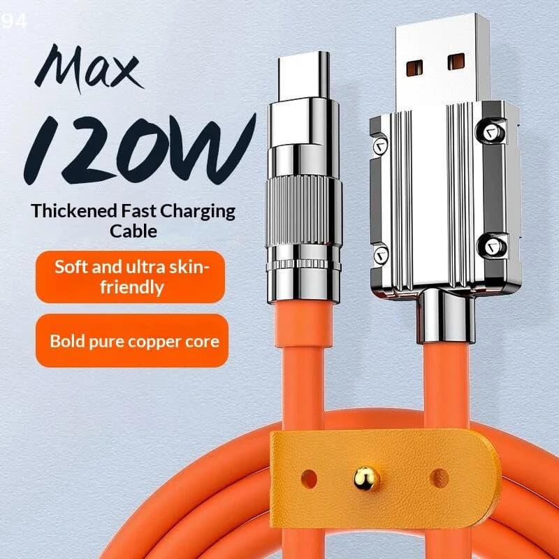 Cavo USB da 120W per Ricarica Rapida Smartphone, 1 Metro / 2 Metri, Cavo Dati Type-C, Articoli di Cancelleria NF