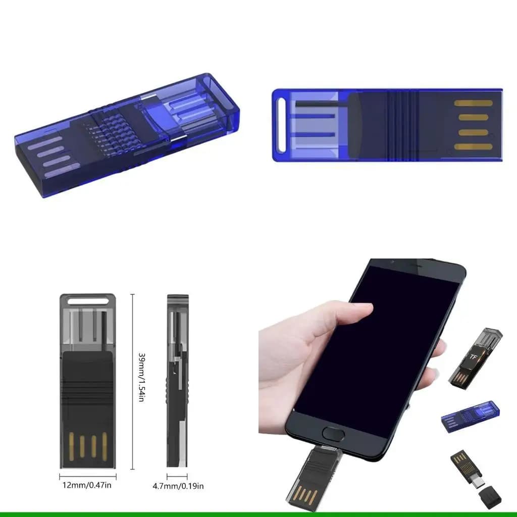 U55C 2 in 1 Lettore schede USB Tipo C a TF Lettore schede OTG