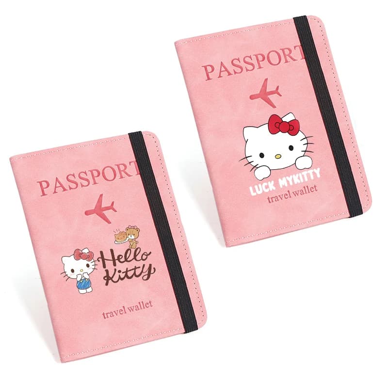Porta Passaporto HelloKitty per Accessori da Viaggio, Custodia per Passaporto, Porta Documenti da Viaggio per Donne